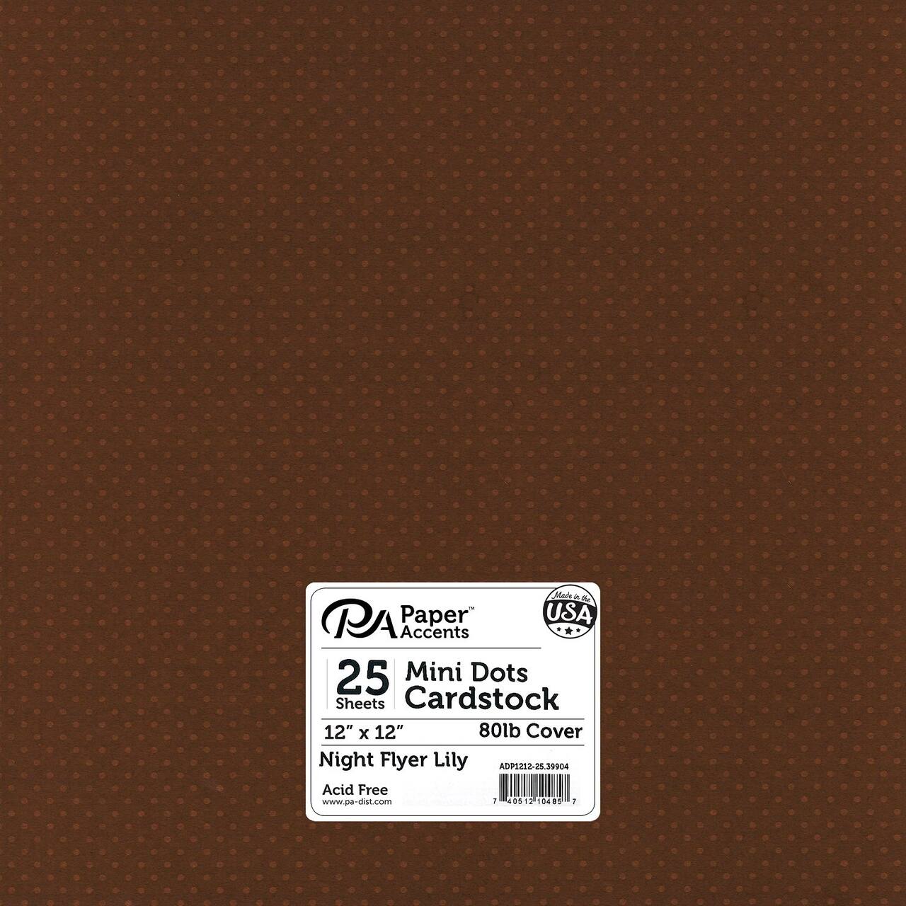 PA Paper™ Accents 12 x 12 80lb. Mini Dot Cardstock, 25 Sheets